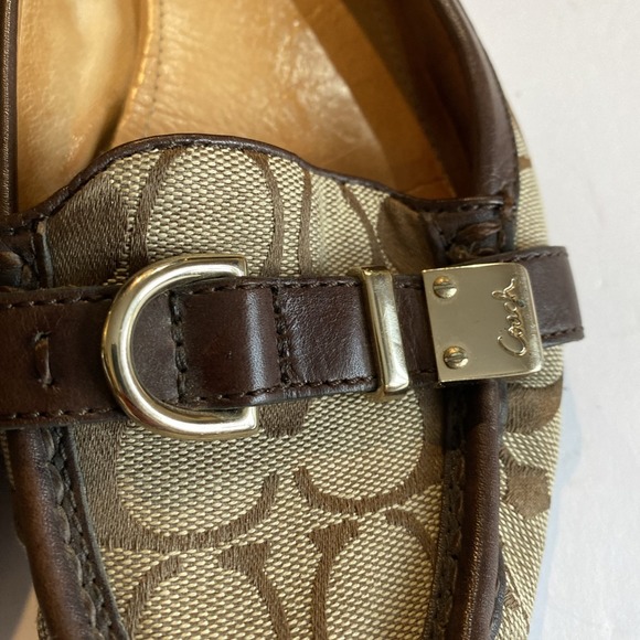 Coach Flores A2160 Women's Brown Casual Slip On Buckle Loafer Flats Size 9.5B - Picture 9 of 13